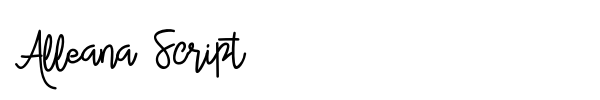 Alleana Script font preview